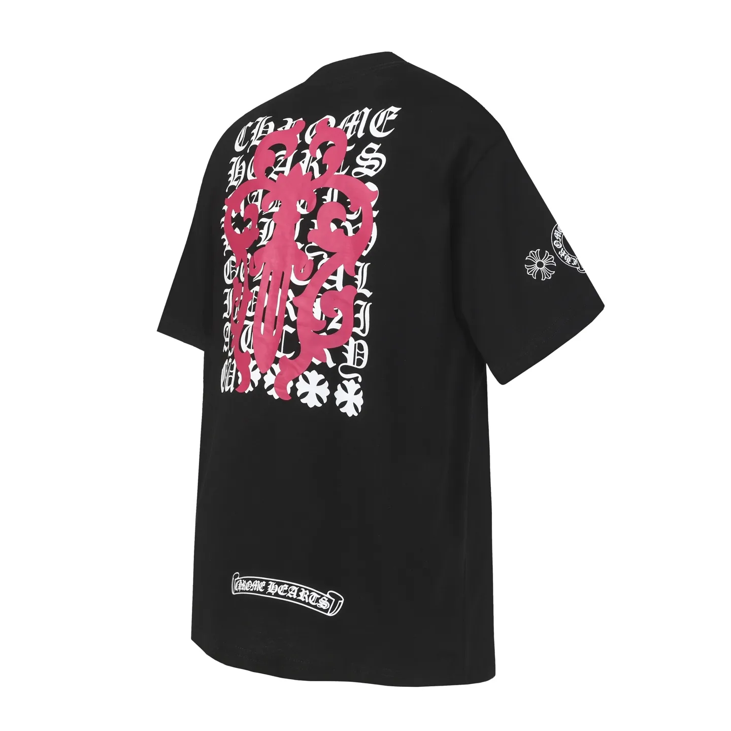 P150 Chrome Hearts CH Chrome Hearts Sanskrit printed short-sleeved T-shirt. Adopts imported direct-injection technology. Correct configuration. Black 2025 Chrome Hearts ZP packaging bag. 240 grams of custom-dyed double-yarn cotton. Large version. Loose and stylish. Different from lower versions, slim and long version with upper body and lower hips. 100% commitment: top quality. Not fast food. Highest version on the market. Top quality - different from ordinary versions in the market. If you care about quality, you should also respect the price. Absolutely 0 after-sales service and 0 return rate so far. It’s hard not to love the style - 240 grams of custom-dyed double yarn fabric - Correct high-density main mark, washed tag, hand-sewn